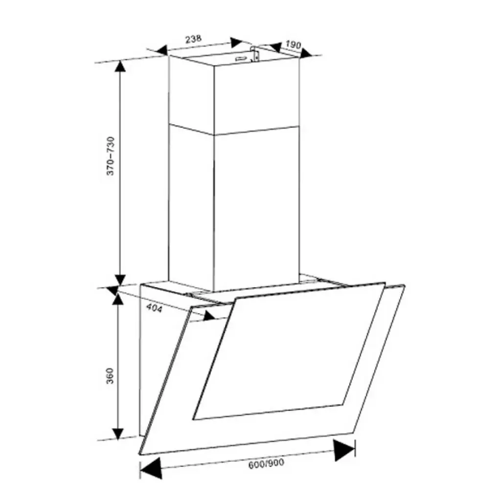 Вытяжка кухонная Liberty Diana 60 B (Diana60B) - 1