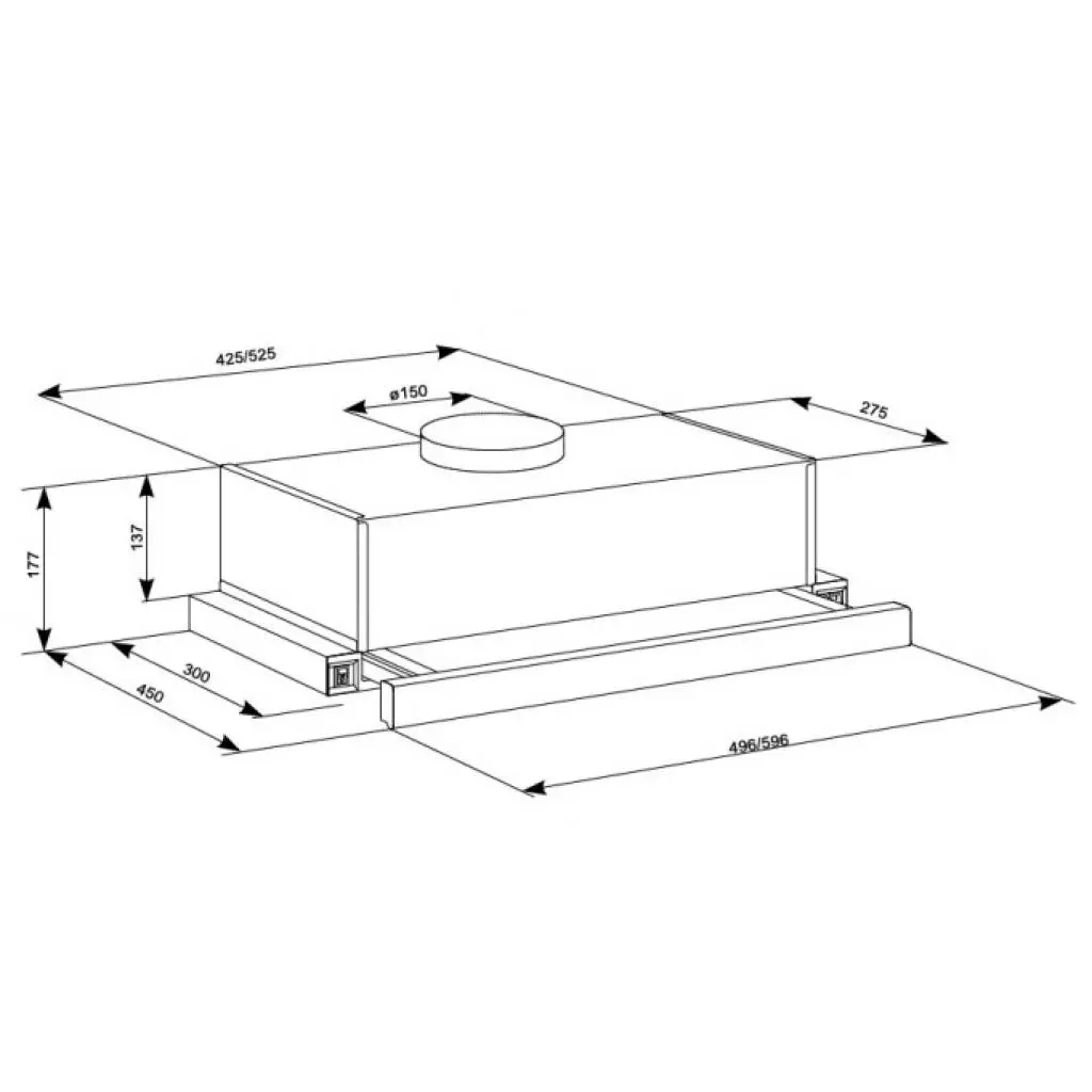 Вытяжка кухонная Eleyus MARS 700 LED SMD 60 BL - 10 Вытяжка кухонная Eleyus MARS 700 LED SMD 60 BL - 10