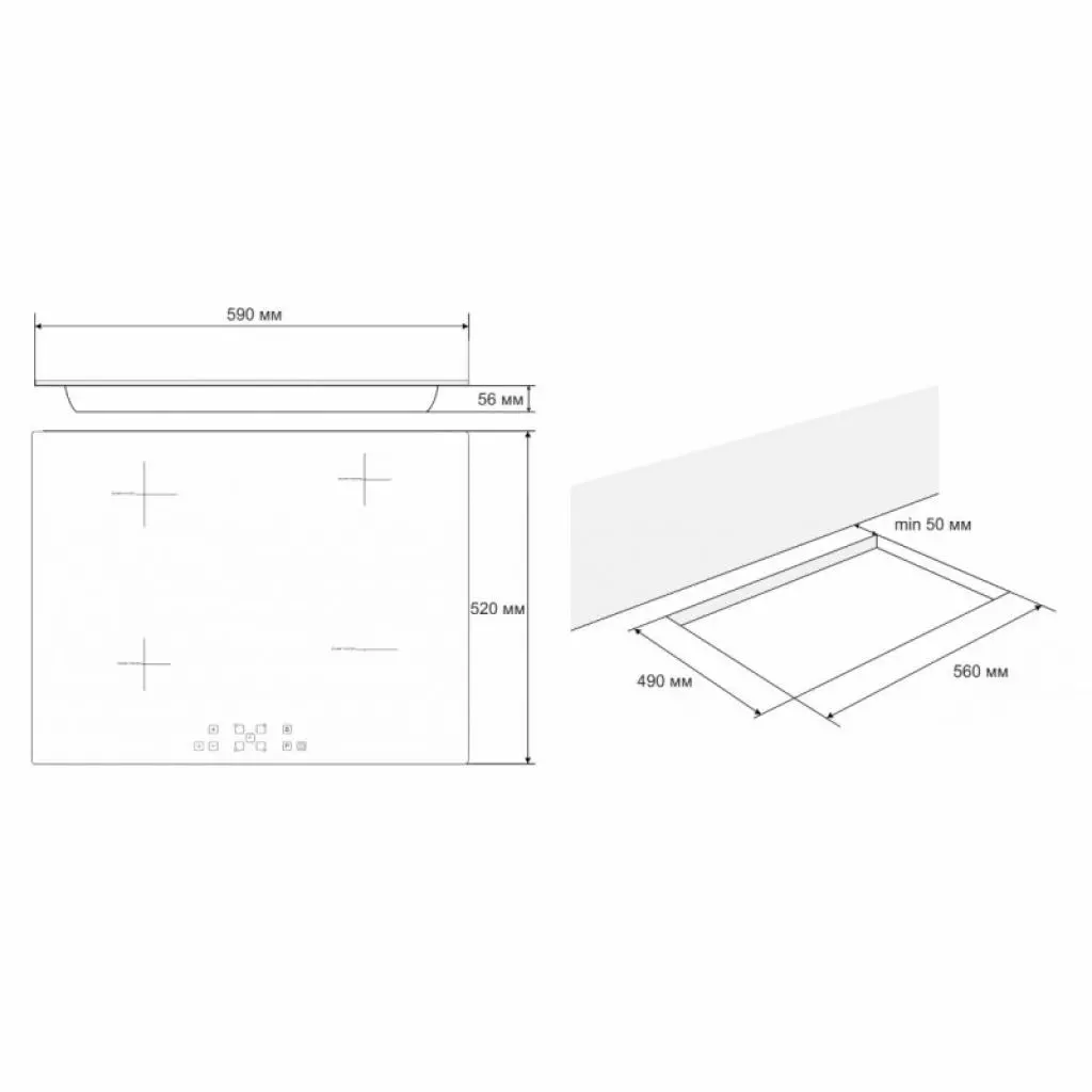 Варочная поверхность Eleyus ALFA 60 BL I - 7 Варочная поверхность Eleyus ALFA 60 BL I - 7
