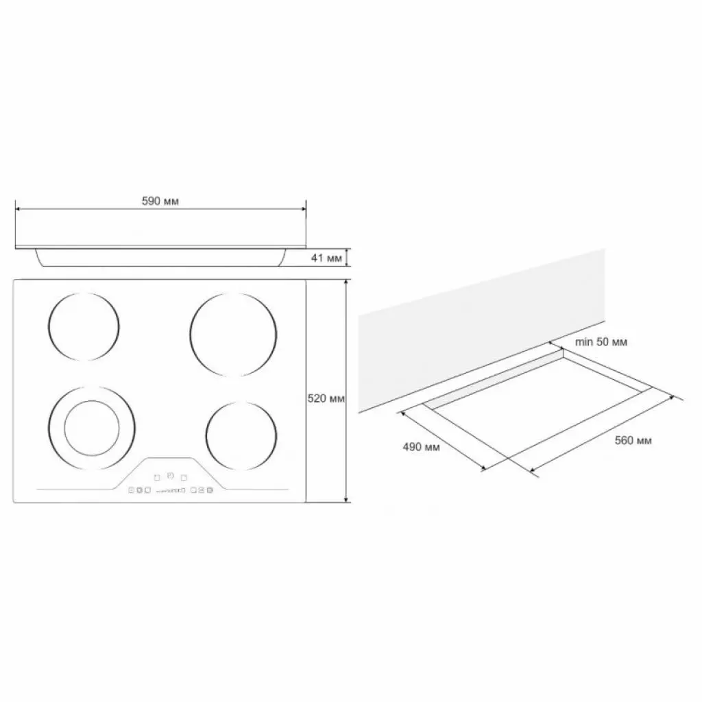 Варочная поверхность Eleyus FLORA 60 BL V - 3