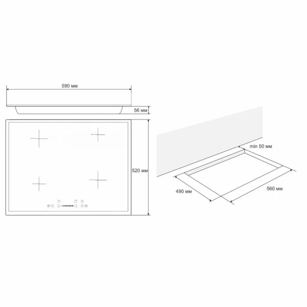 Варочная поверхность Eleyus MODA 60 BL I - 10 Варочная поверхность Eleyus MODA 60 BL I - 10