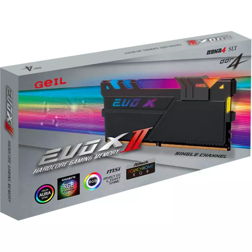 Модуль памяти для компьютера DDR4 16GB 3200 MHz EVO X II Black Geil (GEXSB416GB3200C16BSC) - 2 Модуль памяти для компьютера DDR4 16GB 3200 MHz EVO X II Black Geil (GEXSB416GB3200C16BSC) - 2