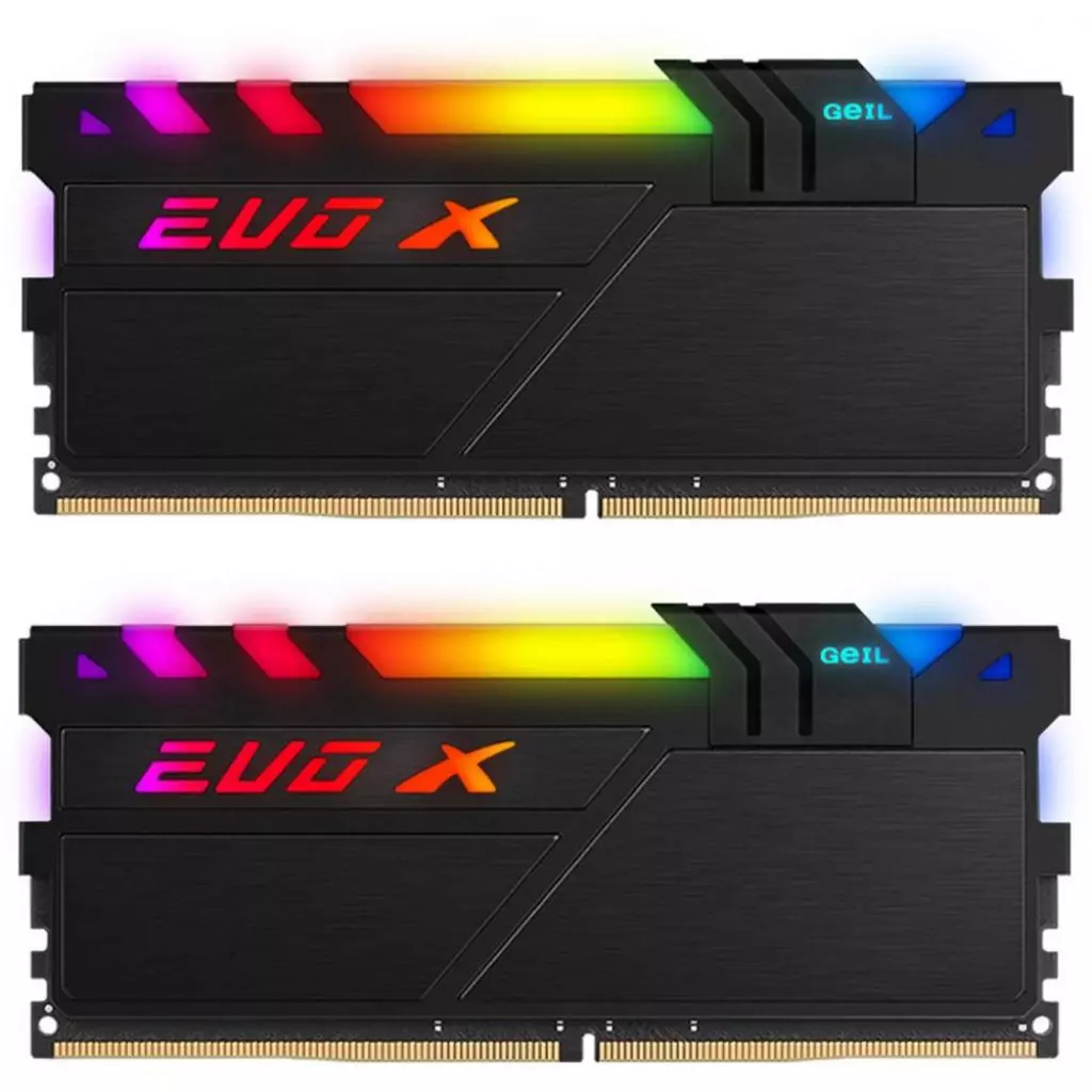 Модуль памяти для компьютера DDR4 32GB (2x16GB) 3200 MHz EVO X II Black Geil (GEXSB432GB3200C16BDC)
