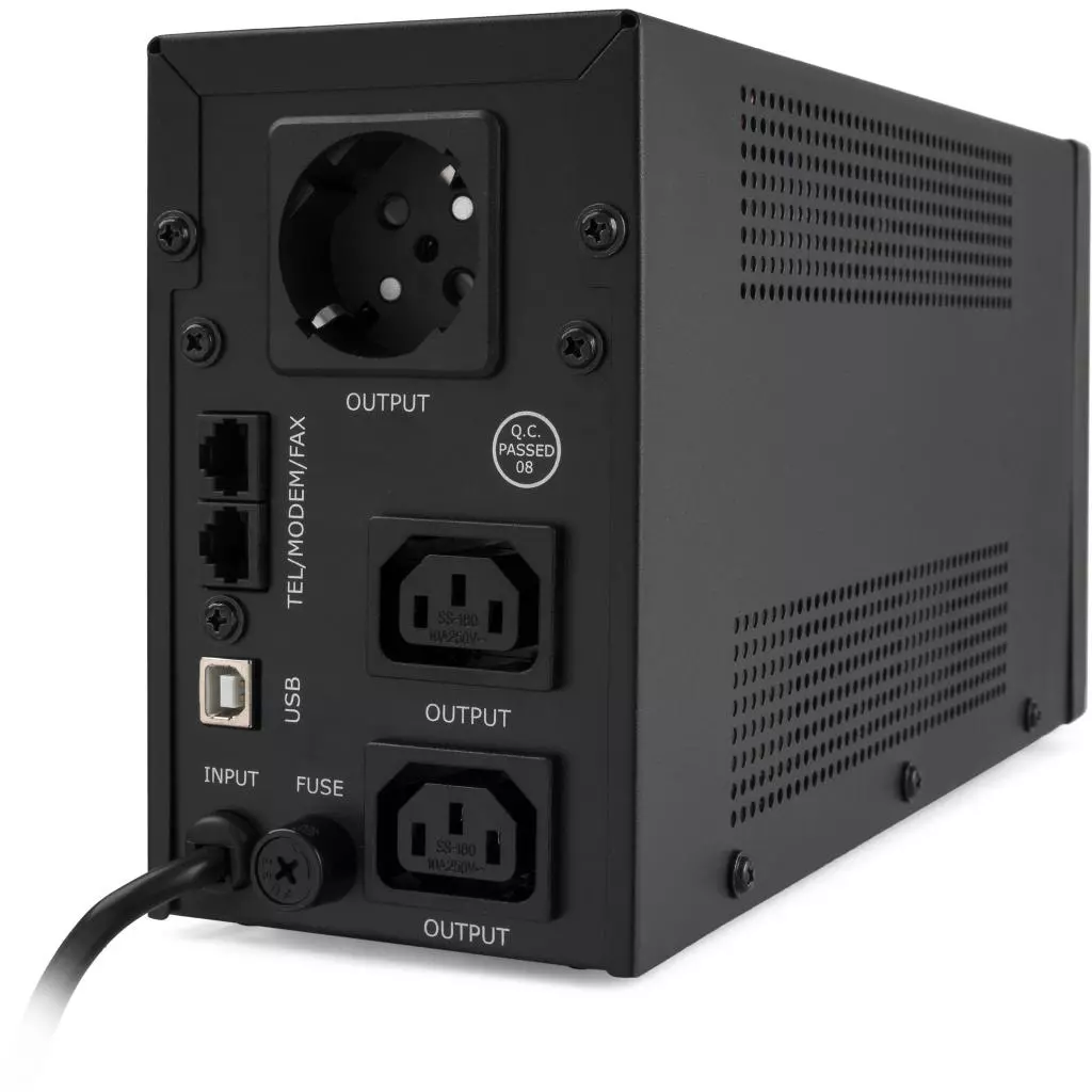 Источник бесперебойного питания Vinga LED 650VA metal case with USB (VPE-650PRMU) - 3 Источник бесперебойного питания Vinga LED 650VA metal case with USB (VPE-650PRMU) - 3