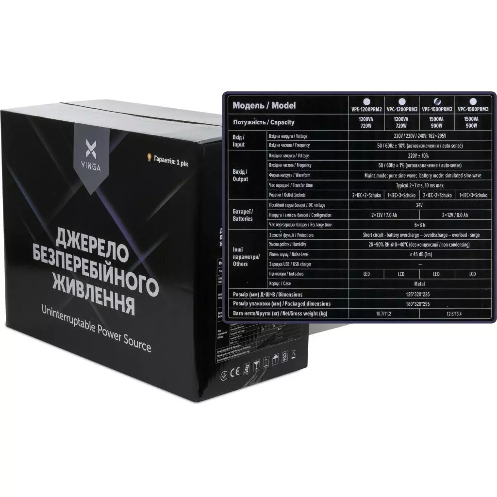 Источник бесперебойного питания Vinga LED 1500VA ( VPE-1500PRM2 ) (VPE-1500PRM2) - 5