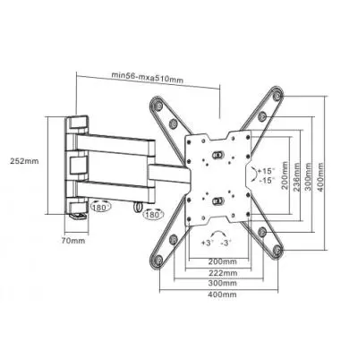 Кронштейн Walfix R-390B - 1 Кронштейн Walfix R-390B - 1