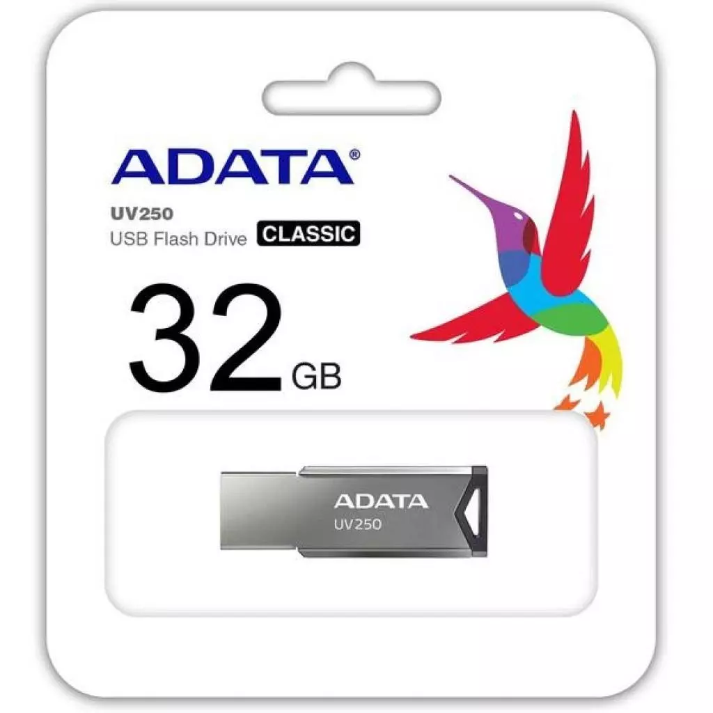USB флеш накопитель ADATA 32GB UV250 Metal Black USB 2.0 (AUV250-32G-RBK) - 3 USB флеш накопитель ADATA 32GB UV250 Metal Black USB 2.0 (AUV250-32G-RBK) - 3