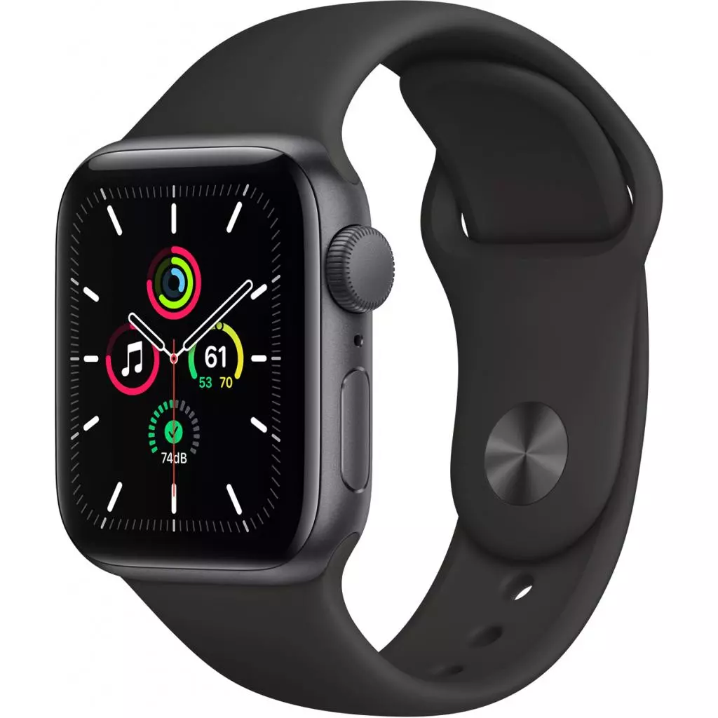 Смарт-часы Apple Watch SE GPS, 40mm Space Gray Aluminium Case with Black Spor (MYDP2UL/A)