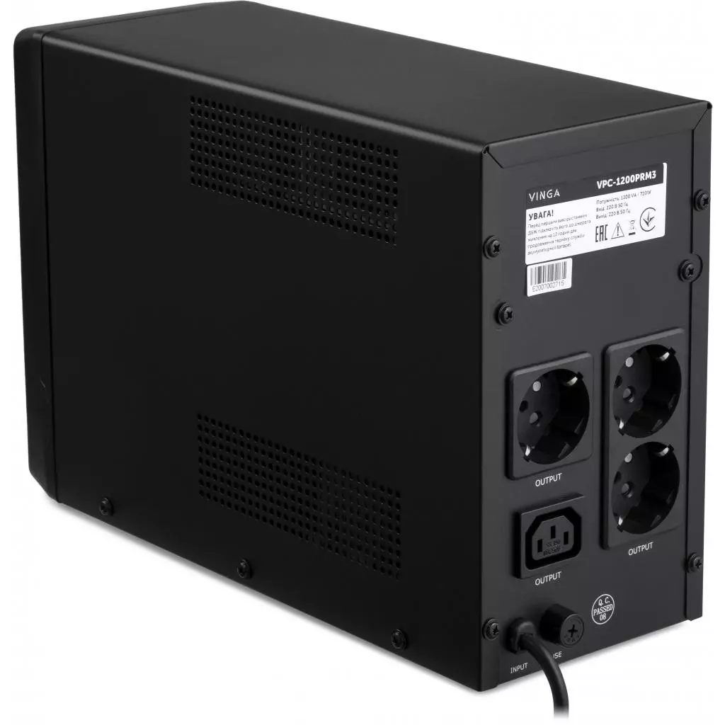 Источник бесперебойного питания Vinga LED 1200VA ( VPC-1200PRM3 ) (VPC-1200PRM3) - 2 Источник бесперебойного питания Vinga LED 1200VA ( VPC-1200PRM3 ) (VPC-1200PRM3) - 2