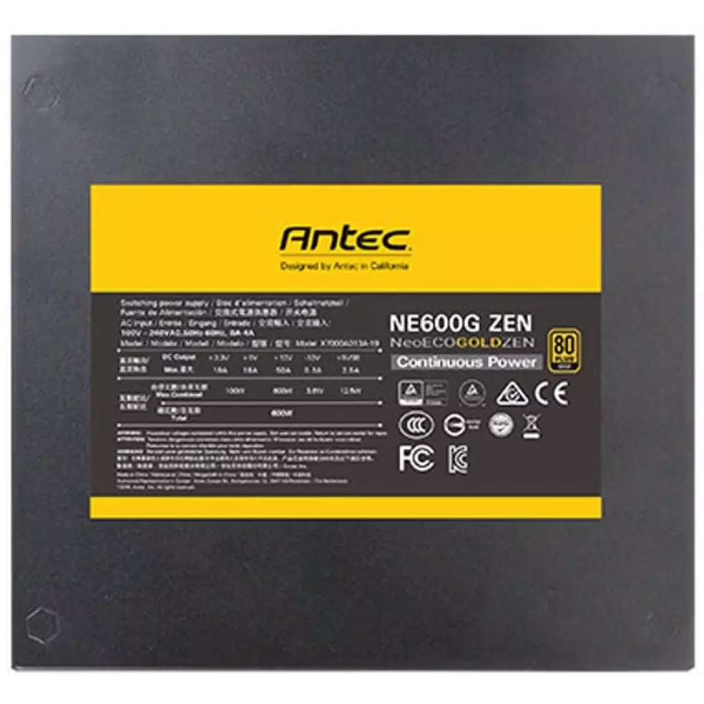 Блок питания Antec 600W NE600G Zen EC (0-761345-11682-4) - 7 Блок питания Antec 600W NE600G Zen EC (0-761345-11682-4) - 7