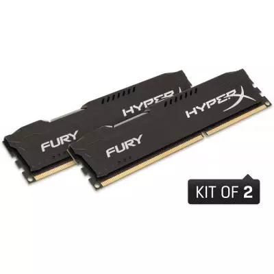 Модуль памяти для компьютера DDR3L 8GB (2x4GB) 1600 MHz LoFury Black Kingston Fury (ex.HyperX) (HX316LC10FBK2/8) - 1