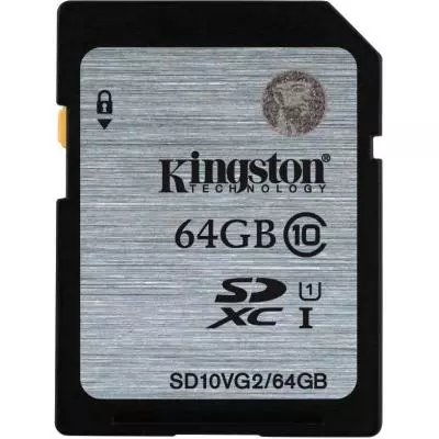 Карта памяти Kingston 64GB SDXC Class10 UHS-I (SD10VG2/64GB)