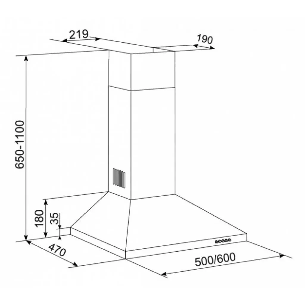 Вытяжка кухонная Eleyus KLEO 470 50 WH (KLEO47050WH) - 7
