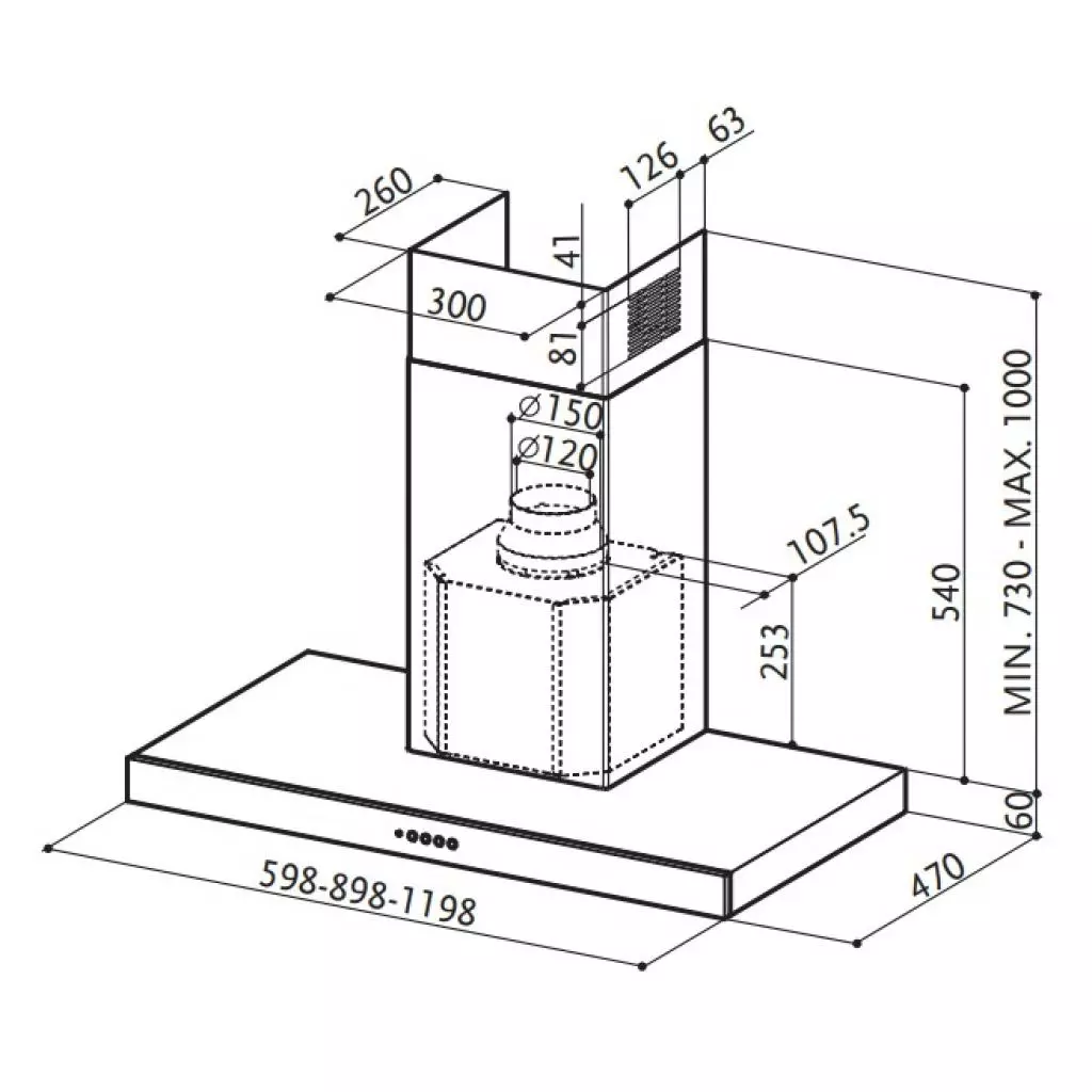 Вытяжка кухонная Faber STILO/SP EV8 X A60 (STILO/SPEV8XA60) - 1