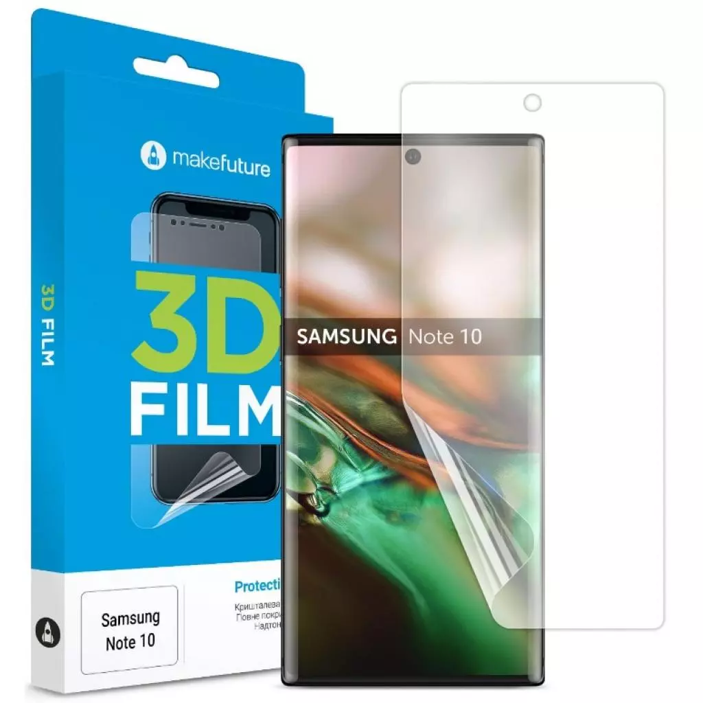 Пленка защитная MakeFuture 3D TPU Samsung Note 10 (MFU-SN10)
