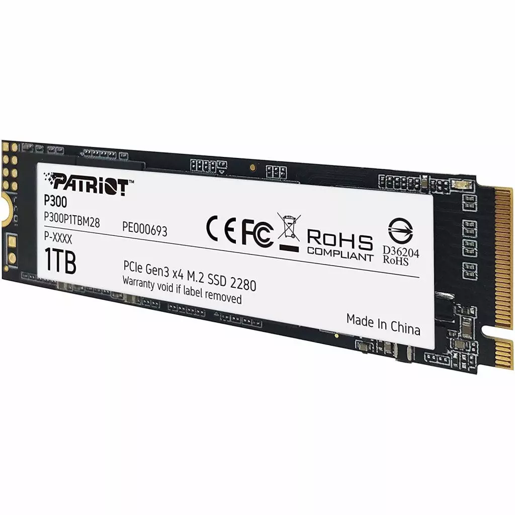 Накопитель SSD M.2 2280 1TB Patriot (P300P1TBM28) - 2 Накопитель SSD M.2 2280 1TB Patriot (P300P1TBM28) - 2