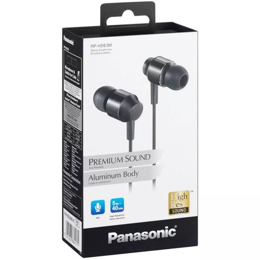 Наушники Panasonic RP-HDE5MGC-S Silver (RP-HDE5MGC-S) - 1 Наушники Panasonic RP-HDE5MGC-S Silver (RP-HDE5MGC-S) - 1