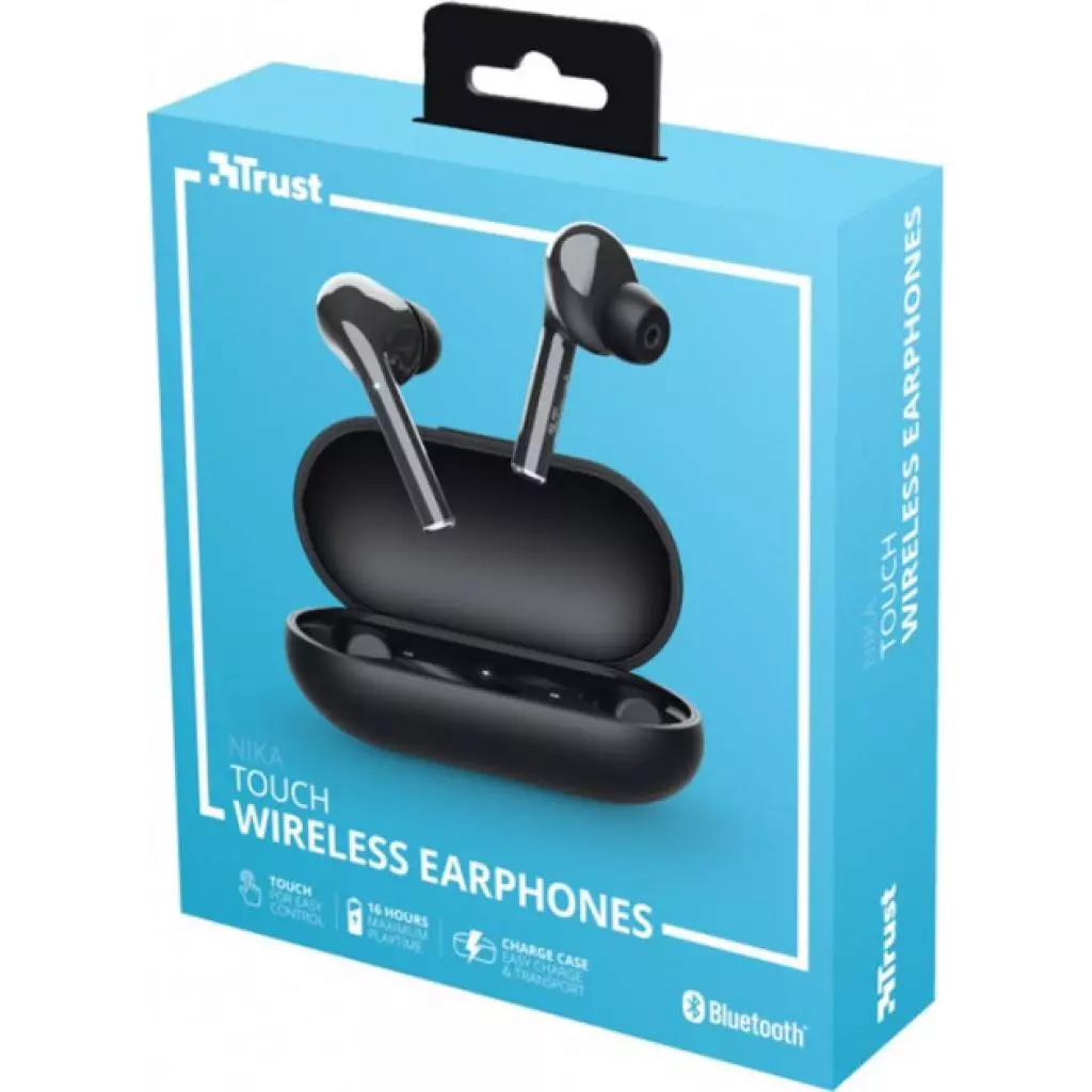 Наушники Trust Nika Touch True Wireless Black (23554) - 10 Наушники Trust Nika Touch True Wireless Black (23554) - 10