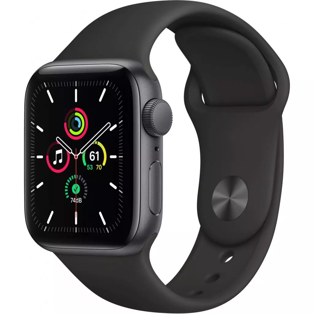 Смарт-часы Apple Watch SE GPS, 44mm Space Gray Aluminium Case with Black Spor (MYDT2UL/A)