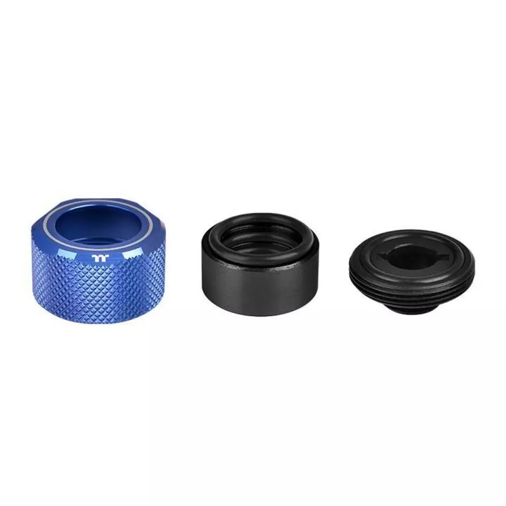 Фитинг для СВО ThermalTake Pacific C-Pro G1/4 PETG 16mm OD Fitting Kit - Blue (CL-W210-CU00BU-B) - 1 Фитинг для СВО ThermalTake Pacific C-Pro G1/4 PETG 16mm OD Fitting Kit - Blue (CL-W210-CU00BU-B) - 1