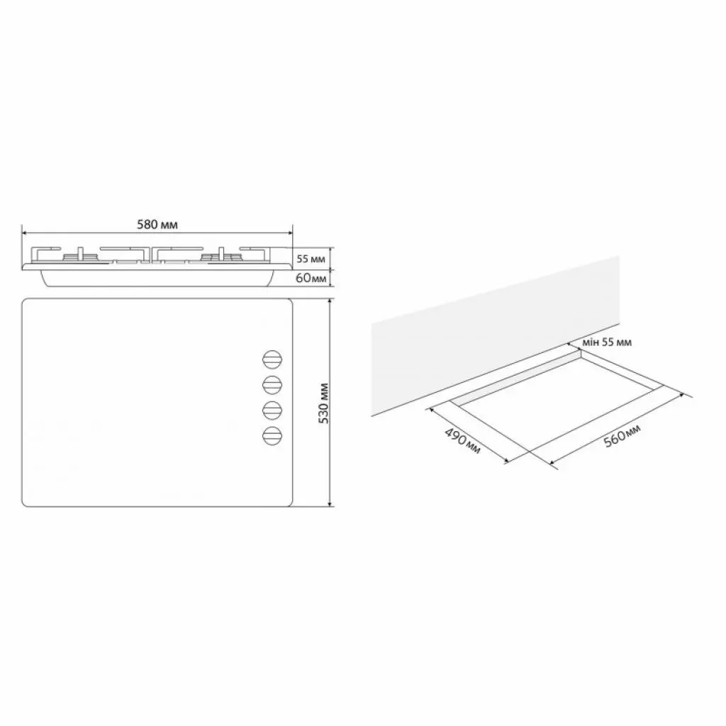 Варочная поверхность Jantar HMR 60 IS EF - 9 Варочная поверхность Jantar HMR 60 IS EF - 9