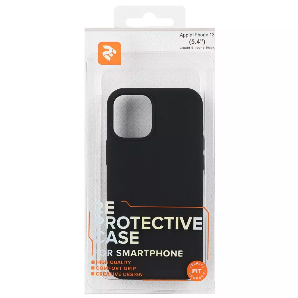 Чехол для моб. телефона 2E Apple iPhone 12 Mini (5.4"), Liquid Silicone, Black (2E-IPH-12-OCLS-BK) - 2
