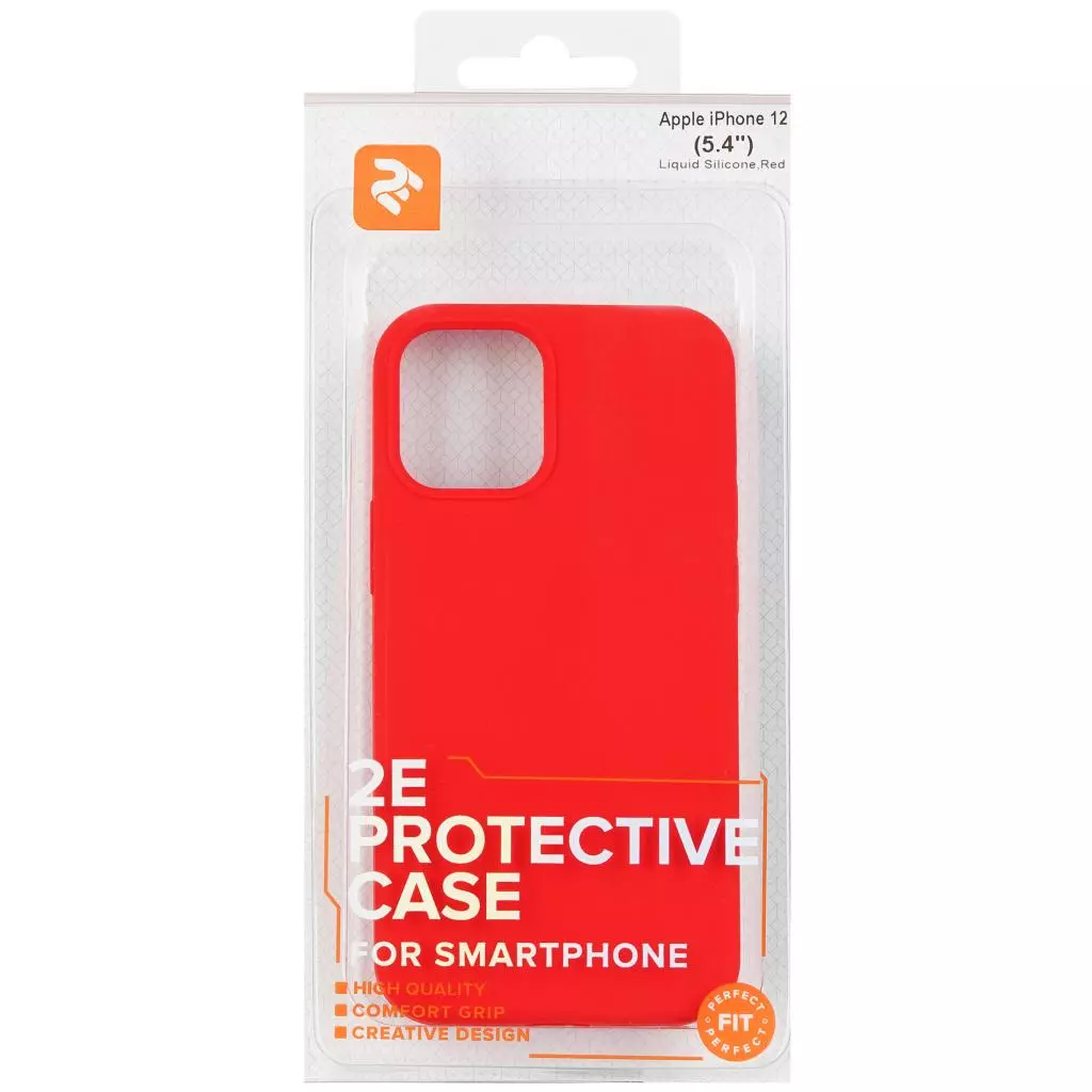 Чехол для моб. телефона 2E Apple iPhone 12 Mini (5.4"), Liquid Silicone, Red (2E-IPH-12-OCLS-RD) - 2