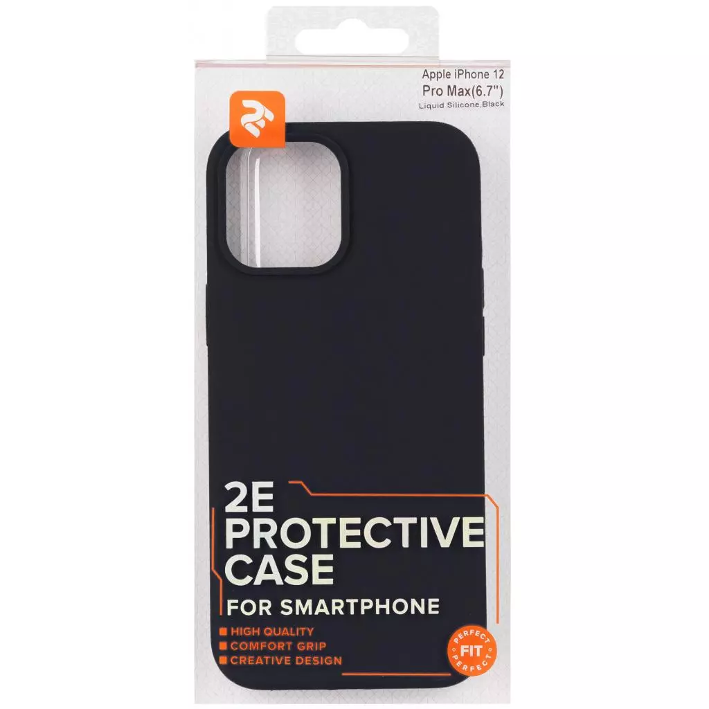 Чехол для моб. телефона 2E Apple iPhone 12 Pro Max (6.7"), Liquid Silicone, Black (2E-IPH-12PRM-OCLS-BK) - 2 Чехол для моб. телефона 2E Apple iPhone 12 Pro Max (6.7"), Liquid Silicone, Black (2E-IPH-12PRM-OCLS-BK) - 2