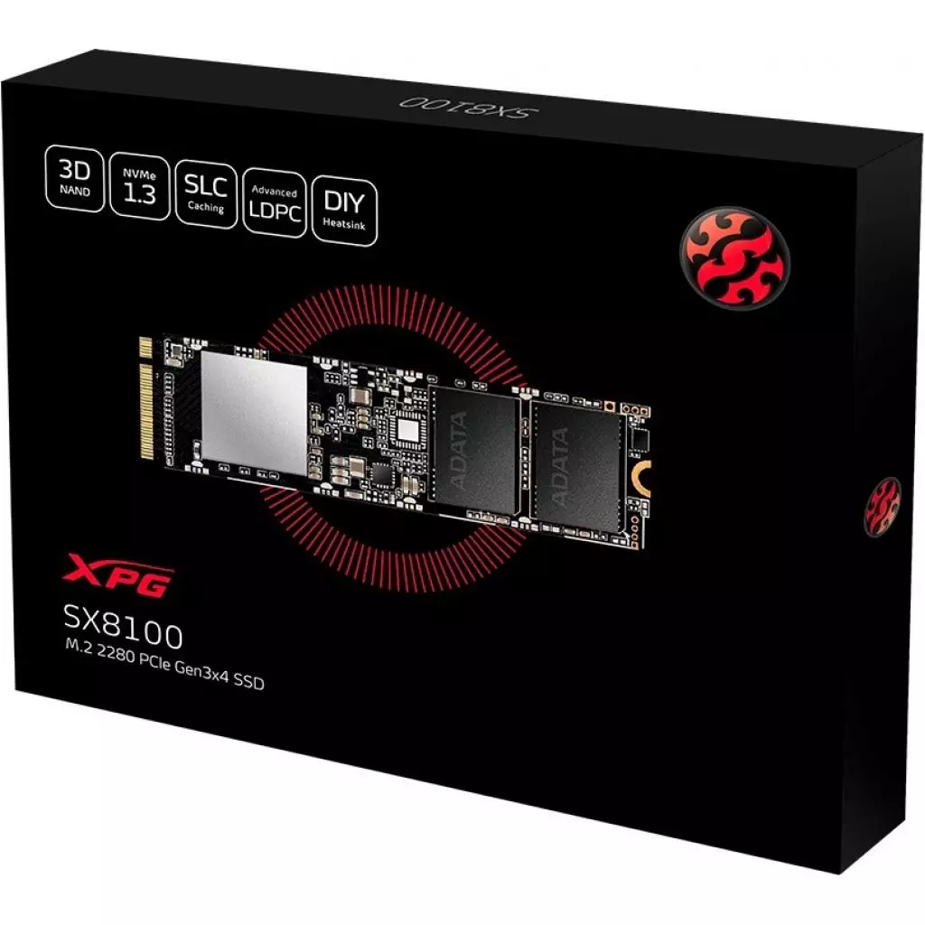 Накопитель SSD M.2 2280 256GB ADATA (ASX8100NP-256GT-C) - 2 Накопитель SSD M.2 2280 256GB ADATA (ASX8100NP-256GT-C) - 2