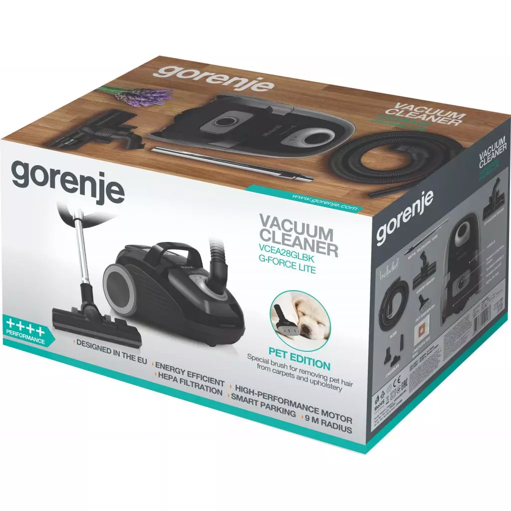 Пылесос Gorenje VCEA 28 GLBK (VCEA28GLBK) - 4 Пылесос Gorenje VCEA 28 GLBK (VCEA28GLBK) - 4