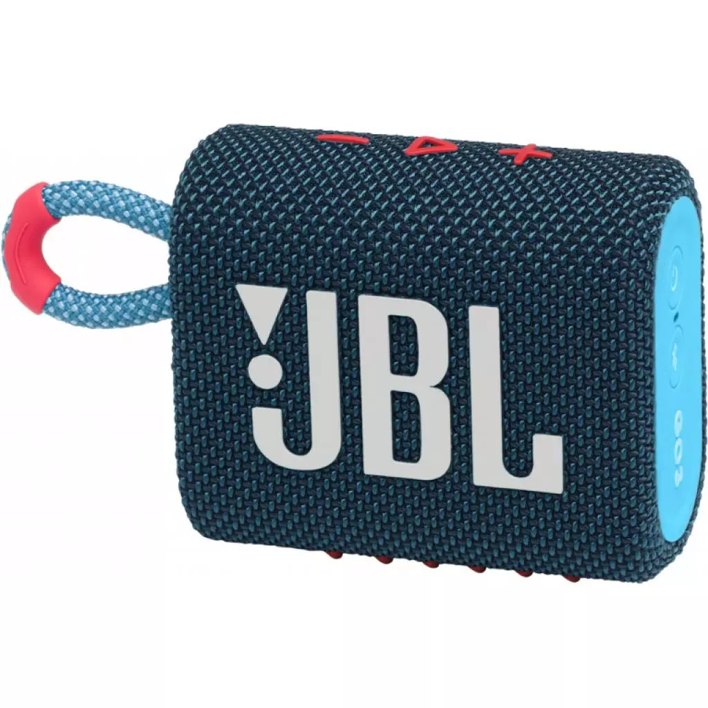 Акустическая система JBL Go 3 Blue Coral (JBLGO3BLUP) - 1 Акустическая система JBL Go 3 Blue Coral (JBLGO3BLUP) - 1