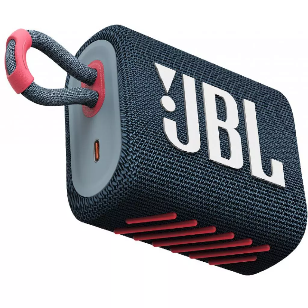 Акустическая система JBL Go 3 Blue Coral (JBLGO3BLUP) - 8 Акустическая система JBL Go 3 Blue Coral (JBLGO3BLUP) - 8