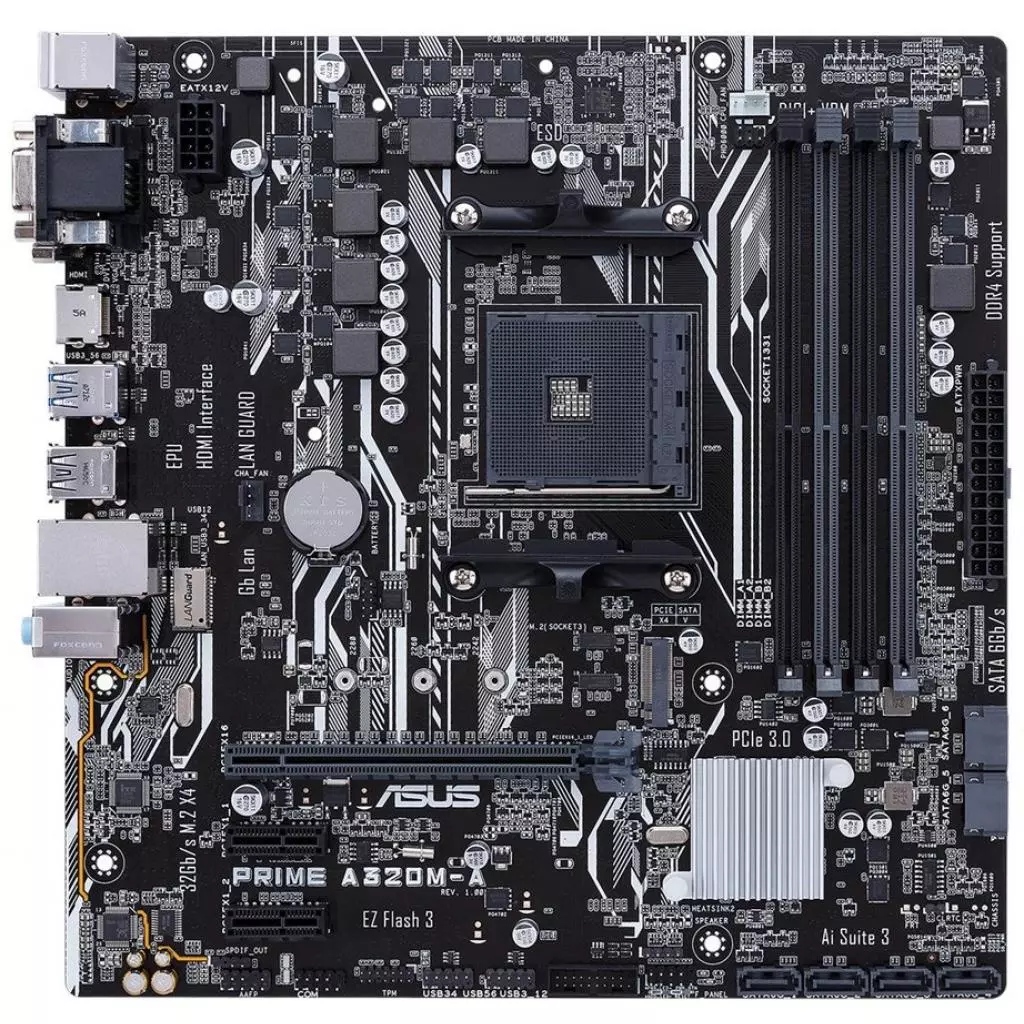 Материнская плата ASUS PRIME A320M-A - 1 Материнская плата ASUS PRIME A320M-A - 1