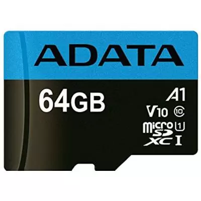 Карта памяти ADATA 64GB microSD class 10 UHS-I A1 Premier (AUSDX64GUICL10A1-RA1) - 1 Карта памяти ADATA 64GB microSD class 10 UHS-I A1 Premier (AUSDX64GUICL10A1-RA1) - 1