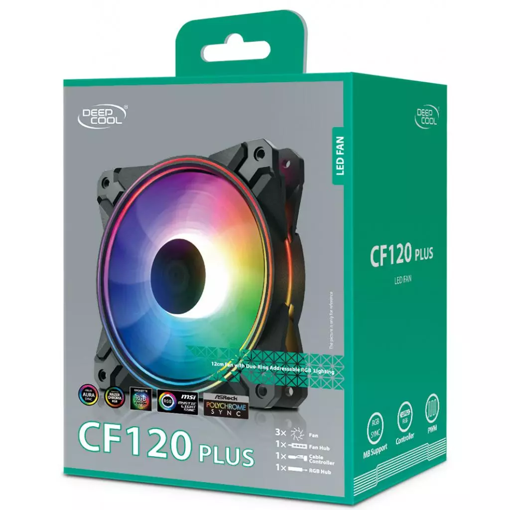 Кулер для корпуса Deepcool CF120 PLUS - 9 Кулер для корпуса Deepcool CF120 PLUS - 9