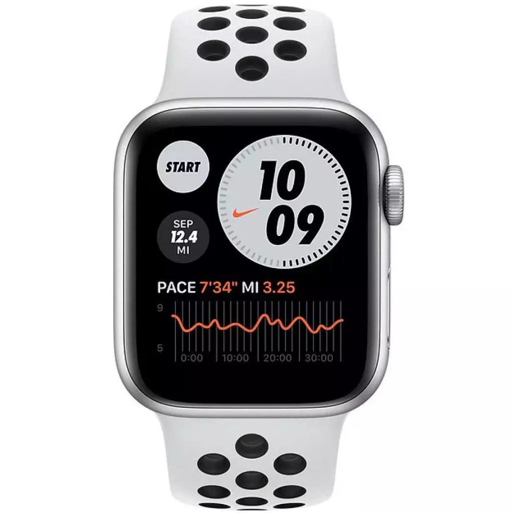 Смарт-часы Apple Watch Nike Series 6 GPS 44mm Silver Aluminum Case with Pure (MG293UL/A) - 1 Смарт-часы Apple Watch Nike Series 6 GPS 44mm Silver Aluminum Case with Pure (MG293UL/A) - 1