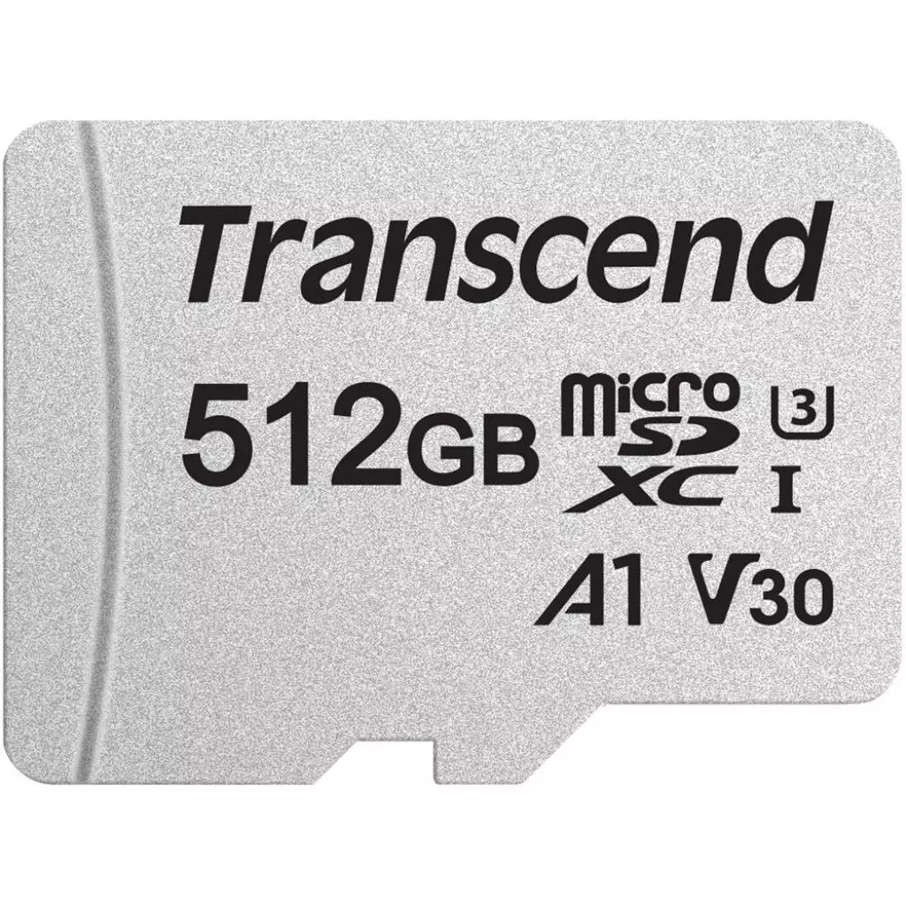 Карта памяти Transcend 512GB microSDXC Class 10 U3 (TS512GUSD300S-A) - 1 Карта памяти Transcend 512GB microSDXC Class 10 U3 (TS512GUSD300S-A) - 1