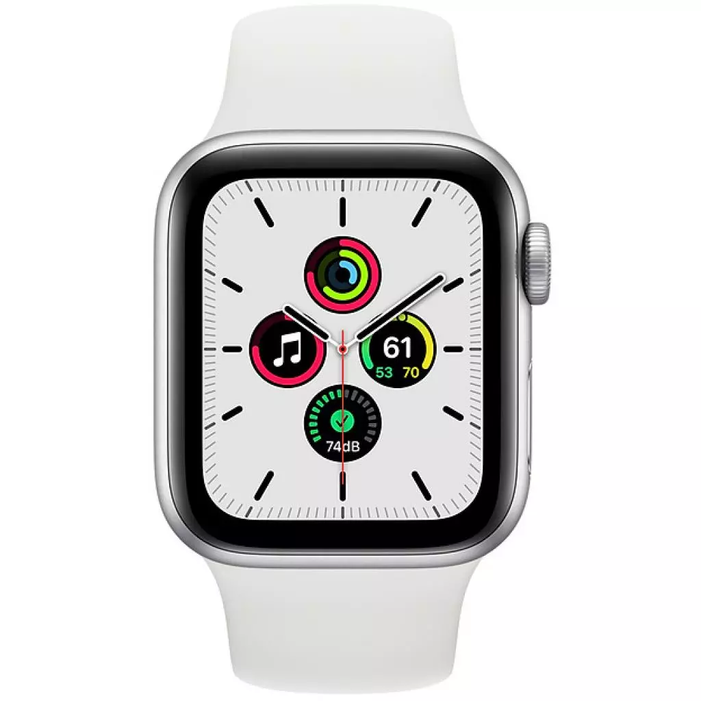 Смарт-часы Apple Watch SE GPS, 44mm Silver Aluminium Case with White Sport Ba (MYDQ2UL/A) - 1 Смарт-часы Apple Watch SE GPS, 44mm Silver Aluminium Case with White Sport Ba (MYDQ2UL/A) - 1