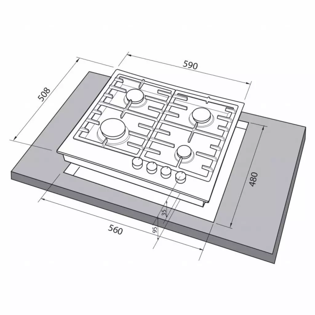 Варочная поверхность Freggia HF640VGX - 6