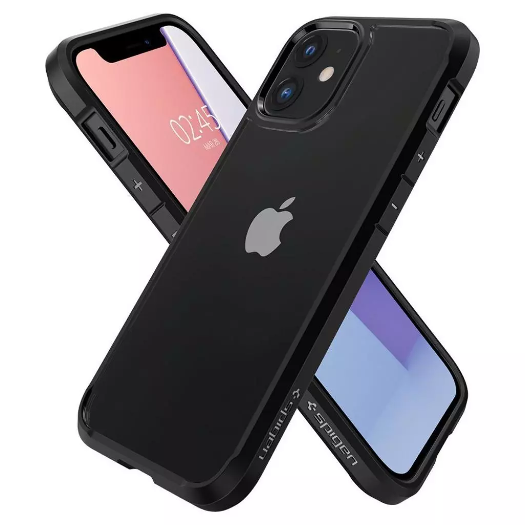 Чехол для моб. телефона Spigen iPhone 12 / 12 Pro Crystal Hybrid, Matte Black (ACS01521) - 5 Чехол для моб. телефона Spigen iPhone 12 / 12 Pro Crystal Hybrid, Matte Black (ACS01521) - 5
