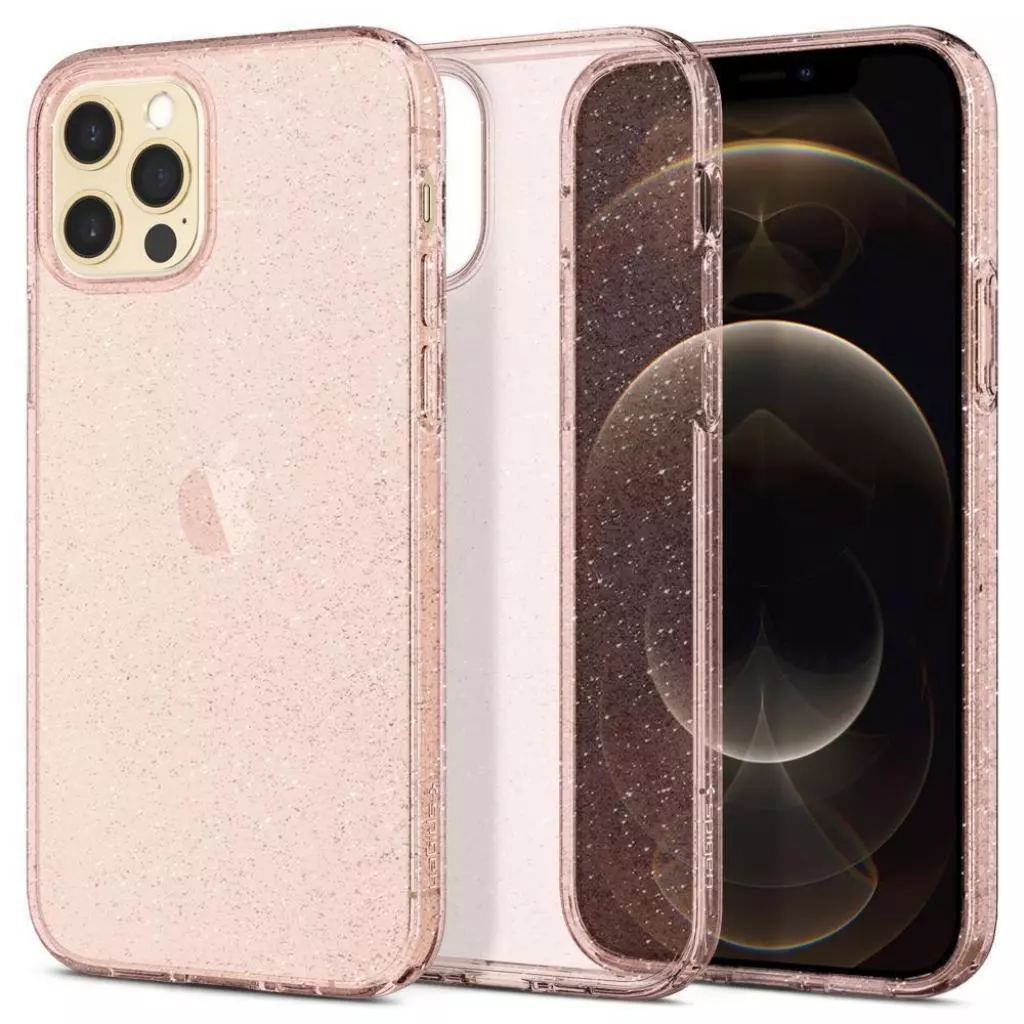 Чехол для моб. телефона Spigen iPhone 12 / 12 Pro Liquid Crystal Glitter, Rose Quartz (ACS01699) - 3 Чехол для моб. телефона Spigen iPhone 12 / 12 Pro Liquid Crystal Glitter, Rose Quartz (ACS01699) - 3