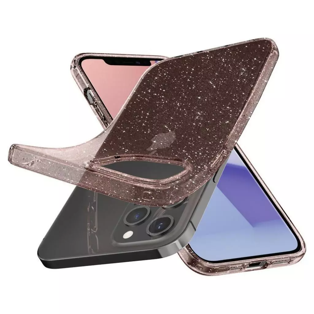 Чехол для моб. телефона Spigen iPhone 12 / 12 Pro Liquid Crystal Glitter, Rose Quartz (ACS01699) - 4 Чехол для моб. телефона Spigen iPhone 12 / 12 Pro Liquid Crystal Glitter, Rose Quartz (ACS01699) - 4