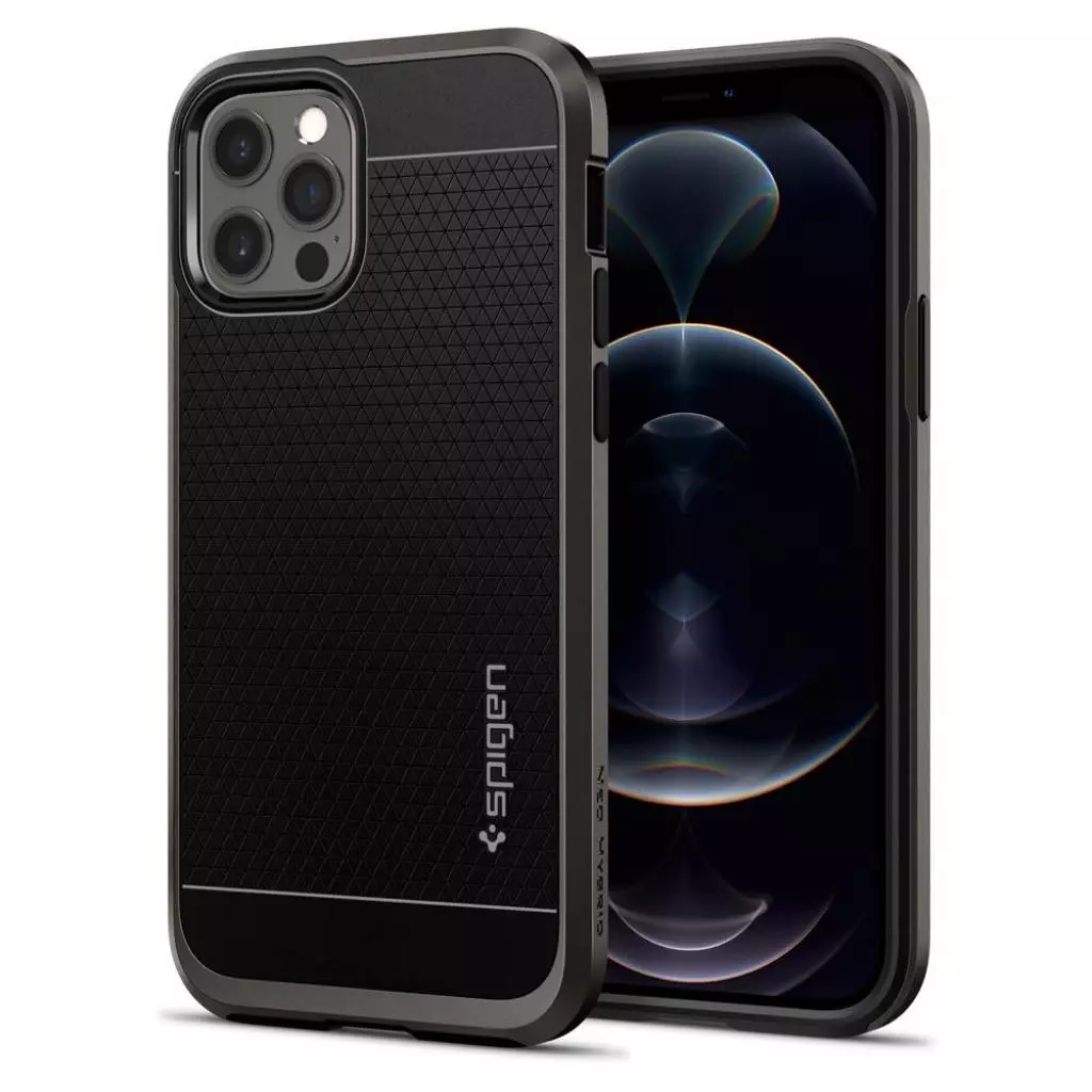 Чехол для моб. телефона Spigen iPhone 12 / 12 Pro Neo Hybrid, Gunmetal (ACS01711) - 3 Чехол для моб. телефона Spigen iPhone 12 / 12 Pro Neo Hybrid, Gunmetal (ACS01711) - 3