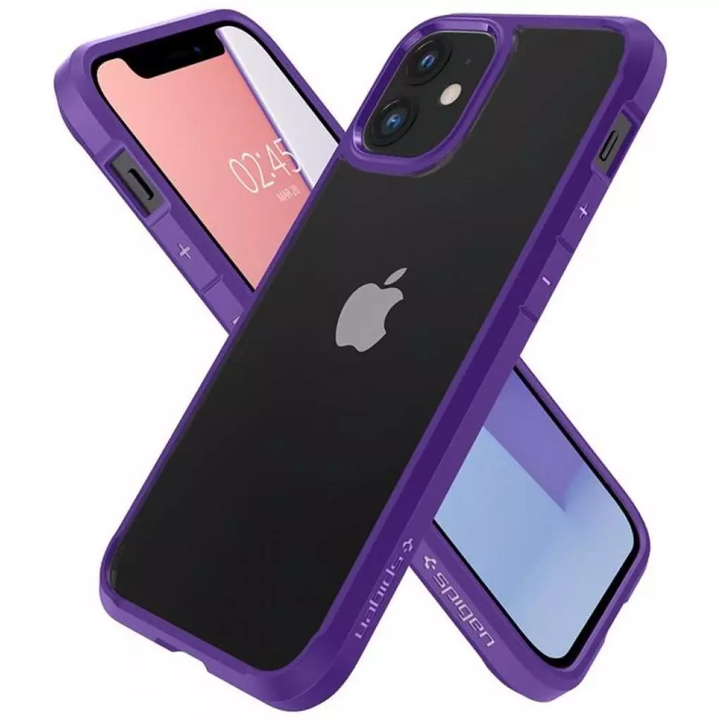 Чехол для моб. телефона Spigen iPhone 12 mini Crystal Hybrid, Hydrangea Purple (ACS01544) - 2 Чехол для моб. телефона Spigen iPhone 12 mini Crystal Hybrid, Hydrangea Purple (ACS01544) - 2