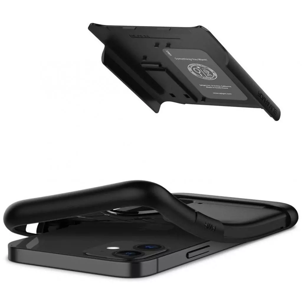 Чехол для моб. телефона Spigen iPhone 12 mini Slim Armor, Black (ACS01545) - 5 Чехол для моб. телефона Spigen iPhone 12 mini Slim Armor, Black (ACS01545) - 5