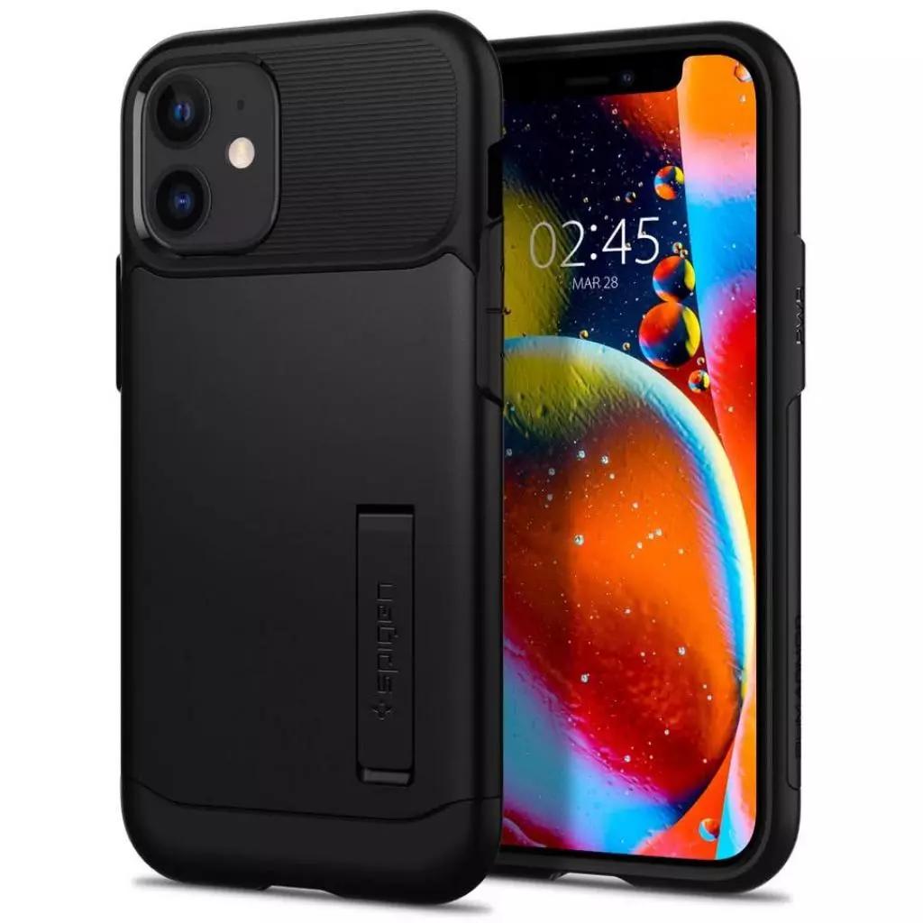Чехол для моб. телефона Spigen iPhone 12 mini Slim Armor, Black (ACS01545) - 7 Чехол для моб. телефона Spigen iPhone 12 mini Slim Armor, Black (ACS01545) - 7