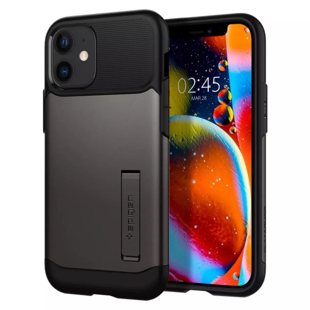 Чехол для моб. телефона Spigen iPhone 12 mini Slim Armor, Gunmetal (ACS01546) - 5 Чехол для моб. телефона Spigen iPhone 12 mini Slim Armor, Gunmetal (ACS01546) - 5