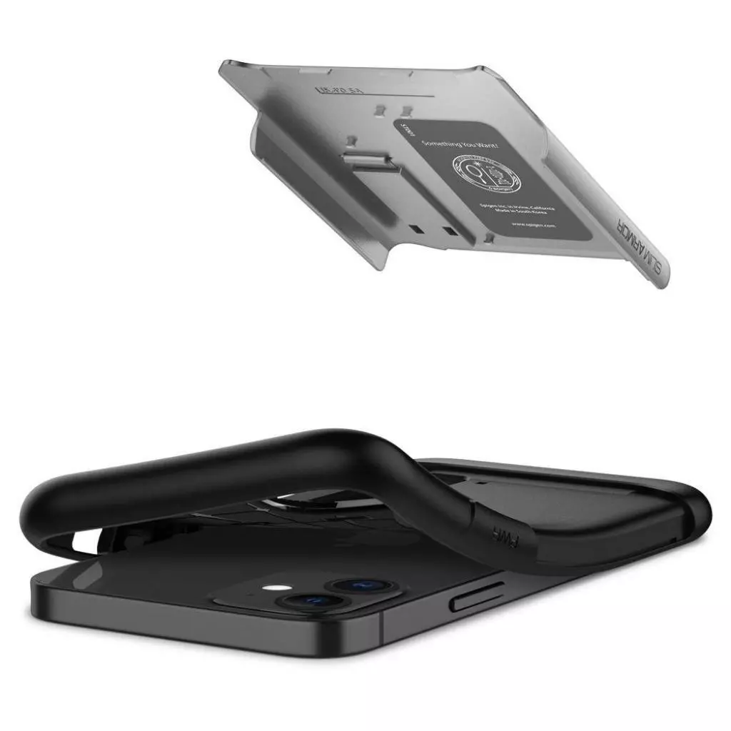 Чехол для моб. телефона Spigen iPhone 12 mini Slim Armor, Satin Silve (ACS01548) - 4 Чехол для моб. телефона Spigen iPhone 12 mini Slim Armor, Satin Silve (ACS01548) - 4