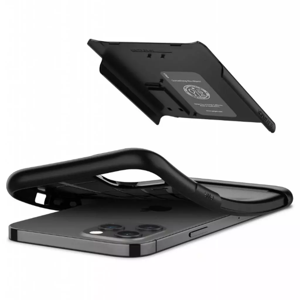 Чехол для моб. телефона Spigen iPhone 12 Pro Max Slim Armor, Black (ACS01479) - 4 Чехол для моб. телефона Spigen iPhone 12 Pro Max Slim Armor, Black (ACS01479) - 4