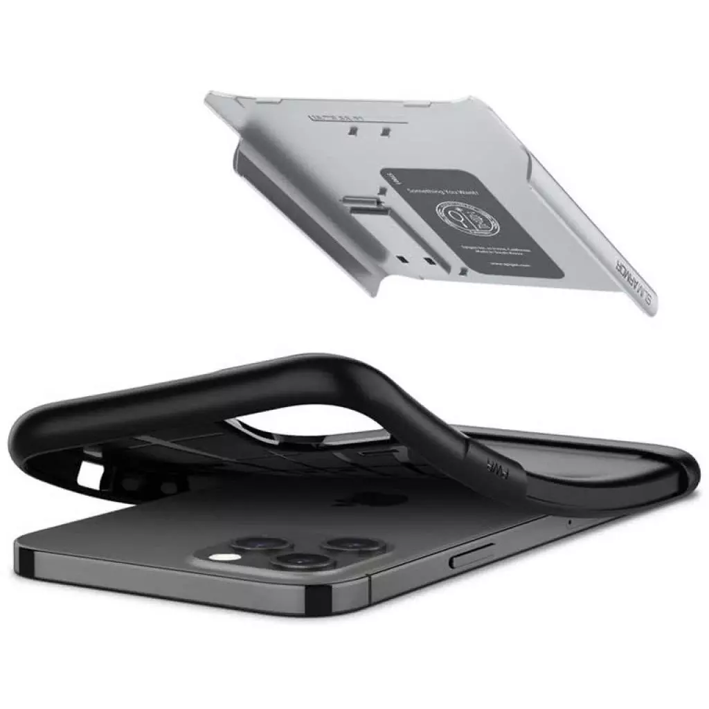 Чехол для моб. телефона Spigen iPhone 12 Pro Max Slim Armor, Satin Silver (ACS01482) - 4 Чехол для моб. телефона Spigen iPhone 12 Pro Max Slim Armor, Satin Silver (ACS01482) - 4